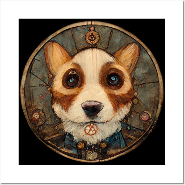 Corgi Surreal Steampunk Artwork, Dog Lover Wall Art by maxdax